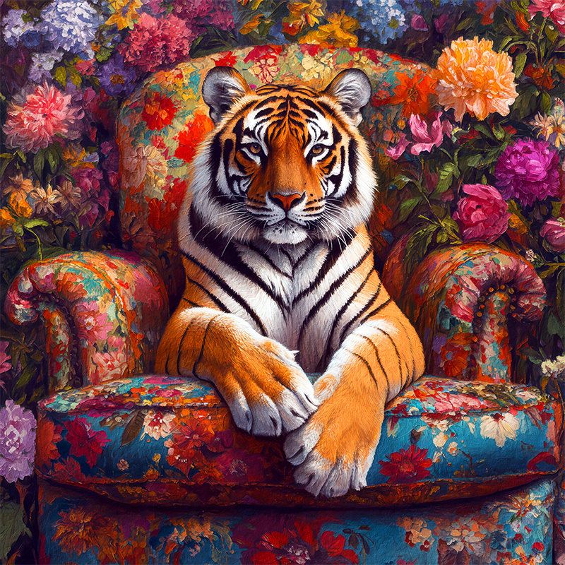 Tijger retro vintage 